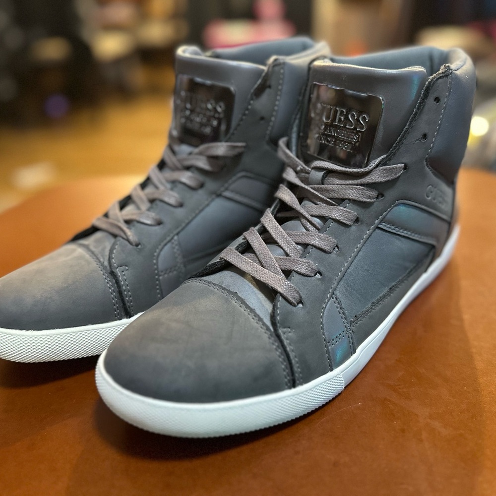 GUESS Men's Charcoal High-Top Sneakers